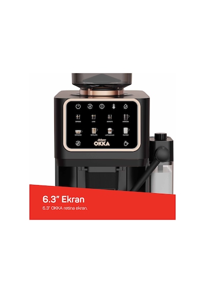 Arzum OK0042 Okka Barista Pro 1400 W Duo Heat Teknolojisi Otomatik Espresso Makinesi