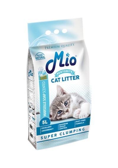Mio Marsilya Sabun Kokulu Kalın Topaklaşan Bentonit Kedi Kumu 5 L