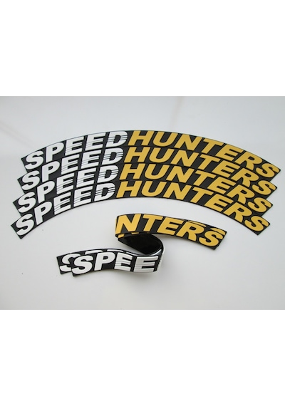Speedhunters Çift Renk 3D Lastik Yazısı Kauçuk Motor Ve Araçlar Için Lastik Sticker