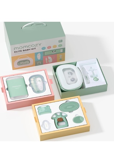Momcozy Elite Bebek Seti, Premium Bebek Bakım & Sağlık Kit, 10'u 1 Arada Set Bebek Bakım Seti Çok Renkli