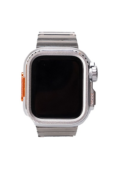 Apple Uyumlu  Watch Ultra / Watch  Ultra 2 49mm Kasa Gövde Koruyucu Ve Metal Kordon 2 İn 1 Set