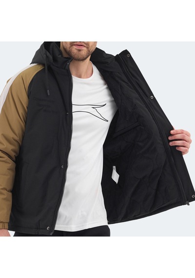Slazenger HINOX Erkek Kapüşonlu Siyah Mont & Kaban