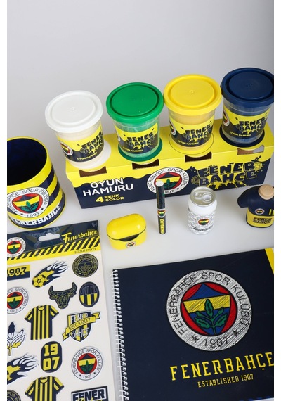 X Dekomus Lisanslı Fenerbahçe 19 Parça Premıum Hobi Kırtasiye Seti Boyama Kitabı,sticker