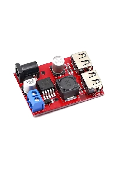 Lm2596s Çift Usb Voltaj Düşürücü Modül 6-40v Giriş-5v 3a Çıkış