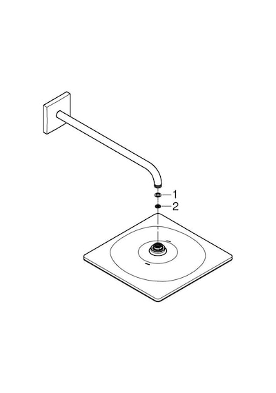 Grohe Rainshower Mono 310 Cube Tepe Duşu Seti 422 Mm, Tek Akışlı - 26564al0