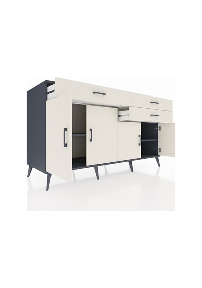 Kronos Konsol 2 Raflı 3 Çekmeceli 4 Kapaklı 176x59x99 Antrasit-ay Antrasit-aytaşı Kronos Konsol 2 Raflı 3 Çekmeceli 4 Kapaklı 176x59x99 Antrasit-ay Antrasit-aytaşı