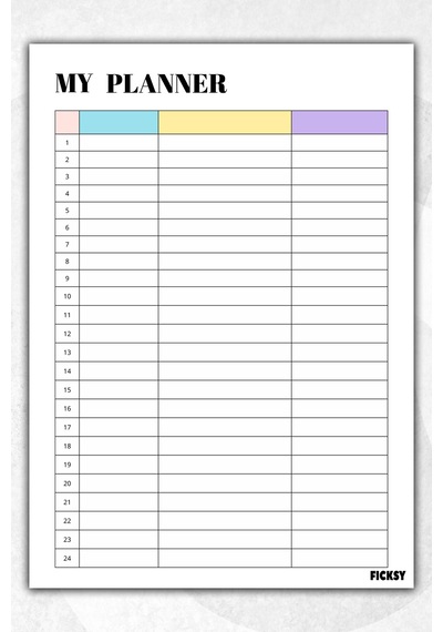 Zamansız Çok Amaçlı Günlük Haftalık Aylık Planlayıcı - A4 Ebat Yapılacaklar - 30 Yaprak - Planner - 1346 Çok Renkli