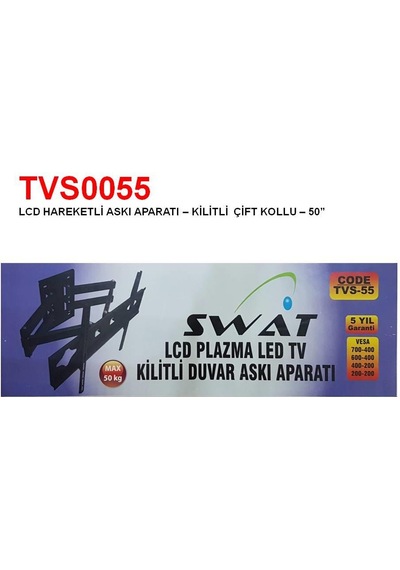 Swat Tvs 55 Cift Kollu 37'' 55'' Hareketli Lcd Led Tv Askı Apar