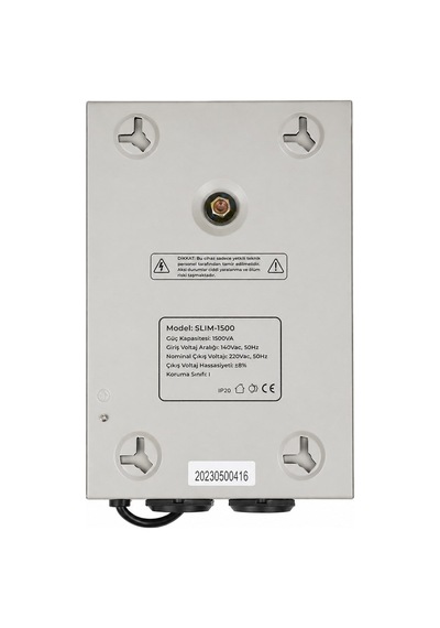 Powermaster Slım-1500 Otomatik 1500 Watt Voltaj Kombi Regülatörü Beyaz