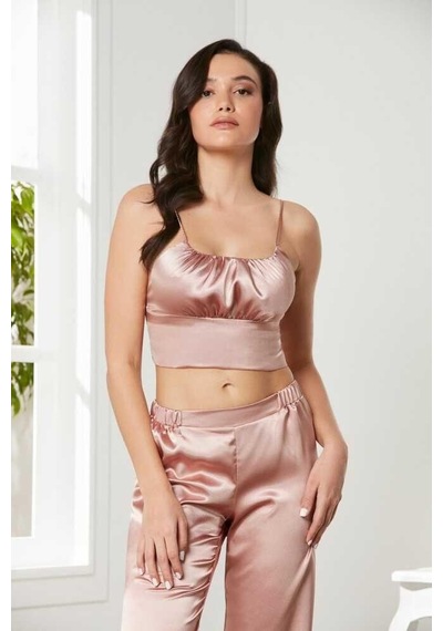 Pierre Cardin Brandy Saten 3'lü Pijama Takım 2075 Bordo 001