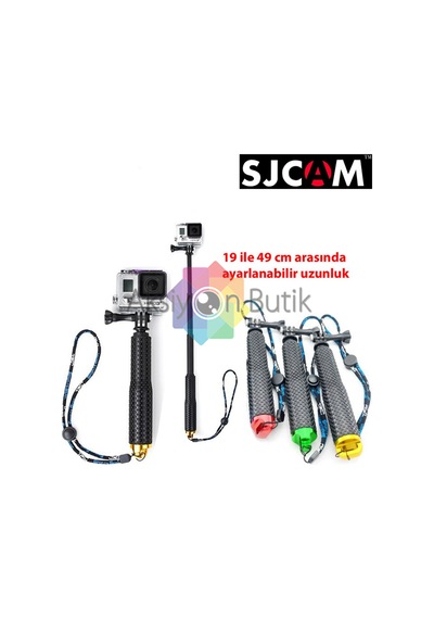 Sjcam Sj4000 Sj5000 3 Kademeli Monopod Çok Renkli