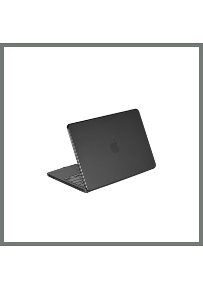 Bezos Macbook Neo Şeffaf Macbook Kapak - Siyah Mmbz