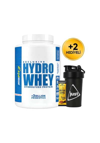 Sporfit Nutrition Hydrowhey Protein Tozu 1800 Gr 60 Servis Çilekli Pasta + 3 Milyar Probiyotik + Shaker + Protein Kahve Hediyeli çilek
