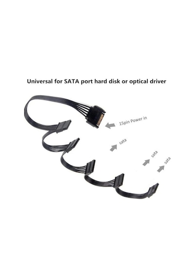 SATA Power Erkek To 5 Port Sata Dişi Harddisk Çevirici Güç Kablo