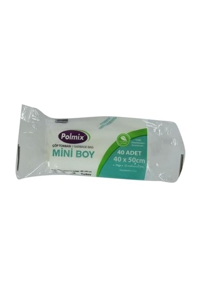 Çöp Torbası Mini Boy 40x50cm 70gr 12mikron 10lt Şeffaf Rulo 40 Adet