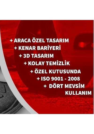 Opel Zafıra C 2011-2019 Arası 3D Paspas Siyah