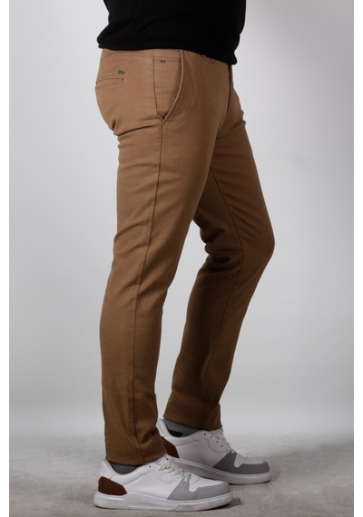 Erkek Chino Pantolon Slim Fit Dar Kesim Camel 1747 5594 Camel