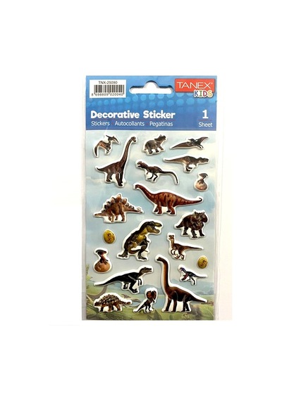 Tanex Kabartmalı Sticker Dinazor Serisi-1 Tnx-25090