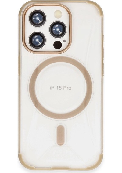 Joko Apple, Uyumlu iPhone 15 Pro Hilton Magsafe Kapak - Gold