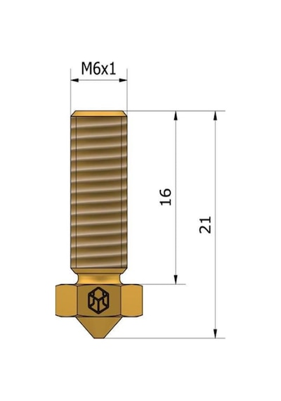 CSA 0.4mm Volcano Nozzle - Artillery Sidewinder X1/X2 Uyumlu