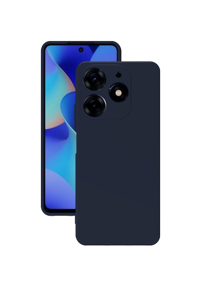 Tecno Spark 10 Pro Kılıf Kamera Korumalı Silikon Rubber Arka Kapak Lacivert