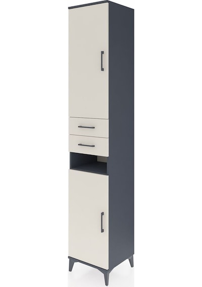 Hyperion Dolap 5 Raflı 2 Çekmeceli 2 Kapaklı 44x44x243 Antrasit-aytaşı Antrasit Hyperion Dolap 5 Raflı 2 Çekmeceli 2 Kapaklı 44x44x243 Antrasit-aytaşı Antrasit