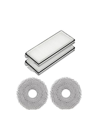 Roborock Qrevo C Uyumlu 2 Adet Hepa Filtre 2 Adet Mop Fiber Paspas