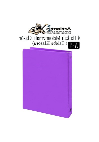 A4 Pvc 4 Halkalı Klasör, Otomatik Mekanizmalı İç Cepli Düzenleyici