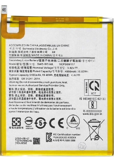 Samsung Galaxy Tab A8 Sm-t295 Uyumlu A Kalite Batarya Pil