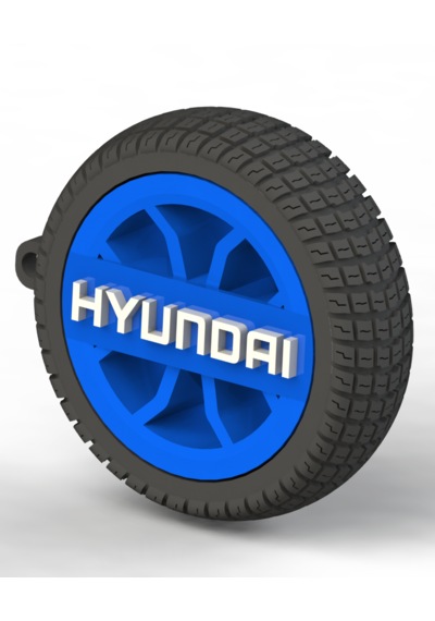 Hyundai Uyumlu Özel Tasarım Anahtarlık - Premium Hafif Ve Dayanıklı Mavi