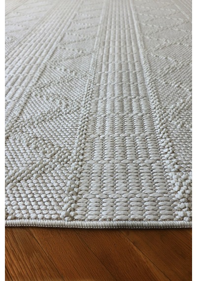 Leiva Home Monaco 0219a Krem Bohem Sisal Bukle Yumuşak Özel Kesim Salon Koridor Mutfak Yolluk Saçaklı Halı 0210a-krem