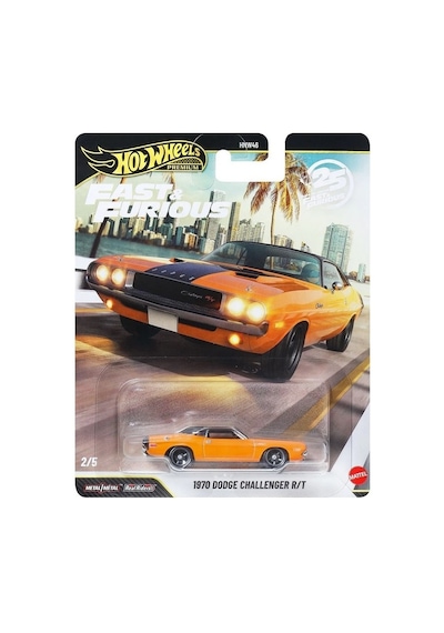 Hot Wheels Premium Series 25.yıl Özel Fast & Furious 1970 Dodge Challenger R/t Hnw46 - Jhw64 Çok Renkli