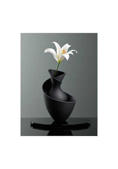 Modern Tasarım Siyah Dekoratif Vazo - Çağdaş Sanat Konseptli Dekoratif Minimalist Ve Şık - 20 Cm Siyah