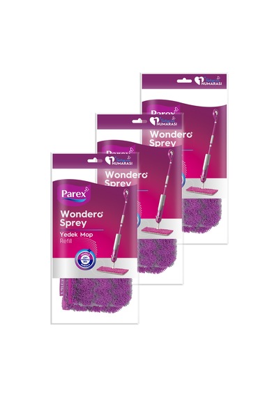 Wondero Sprey Yedek Mop Refil Üçlü Paket