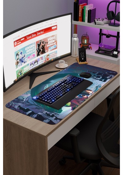 Risk Of Rain Kaymaz Dikişli Kauçuk Oyuncu Mousepad V4 - 90x40 Xxl Gaming Mouse Pad Fare Altlığı