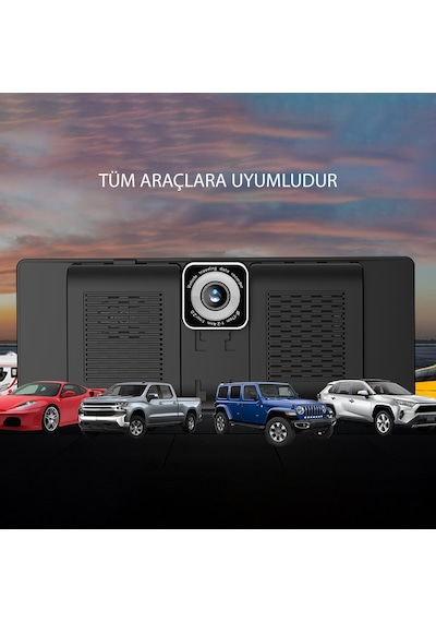 4k 10.2 İnç Carplay Android Auto Uyumlu Çift Kameralı Araç Multimedya Ekran 10.2"