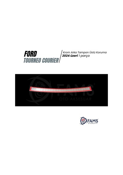 Ford Tourneo Courier Krom Arka Tampon Üstü Koruma 2024 P.çelik