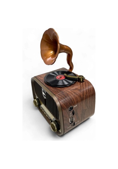 Rose Sp-428 Usb-sd-fm-bluetooth Destekli Şarjlı Nostaljik Retro Radyo - Gri