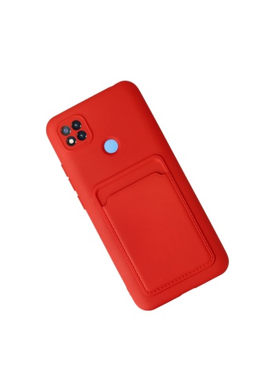 Xiaomi Redmi 9c Uyumlu Kılıf Kelvin Kartvizitli Silikon - Kırmızı