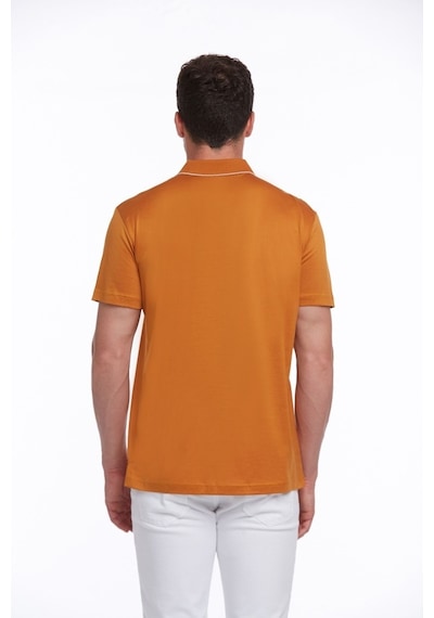Hatemoğlu Turuncu Regular Fit %100 Pamuk Basic Polo Yaka Tişört-Turuncu Hatemoğlu Turuncu Regular Fit %100 Pamuk Basic Polo Yaka Tişört-Turuncu