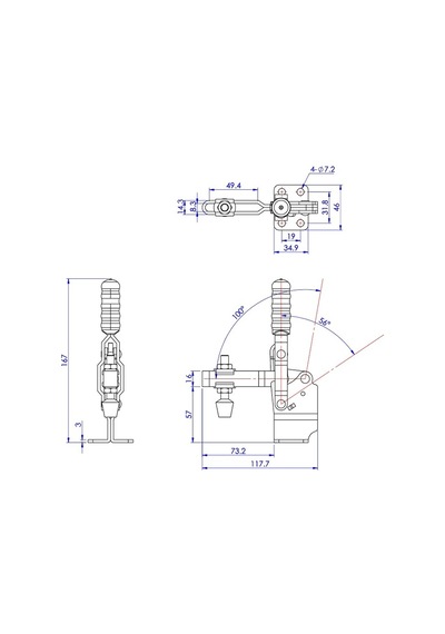 Goodhand Gh-12130-hb Dikey Geçiş Kelepçesi 227 Kg Kapasiteli Da