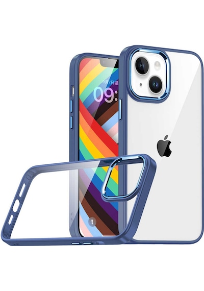 Apple Uyumlu iPhone 14 Plus Kilif Flora Sert Silikon Arkasi Cam Seffaf 559875930