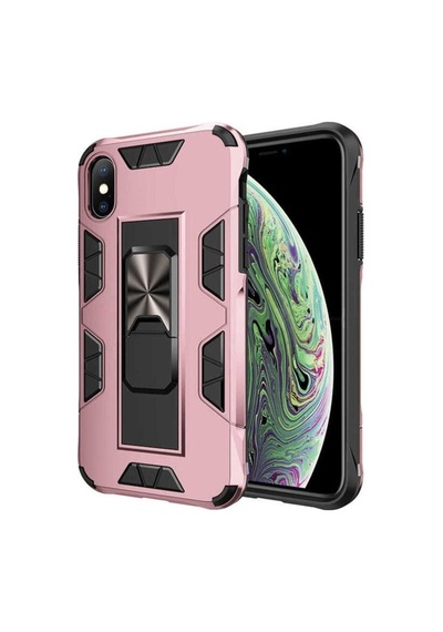 Apple Uyumlu iPhone X Kılıf Zore Volve Kapak Rose Gold