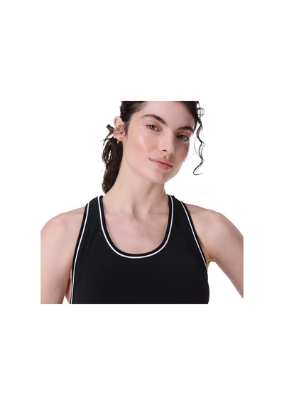 Sweaty Betty Sweaty Betty Athlete Crop Seamless Workout Kadın Siyah Koşu Tişört Blk Siyah