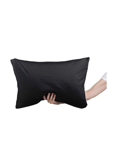 Düz Siyah Yastık Kılıfı - 50x70 - 2 Adet Siyah