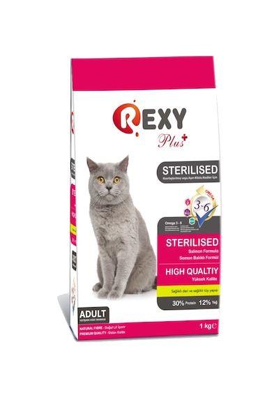Rexy Sterilised Somonlu Kısırlaştırılmış Yetişkin Kedi Maması 1 KG
