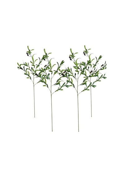Yapay Zeytin Dalı 4 Adet Uzun Dallı 90Cm 6 Meyveli
