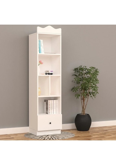 Ece Elite Kitaplık Mdf Beyaz Ece Elite Kitaplık Mdf Beyaz