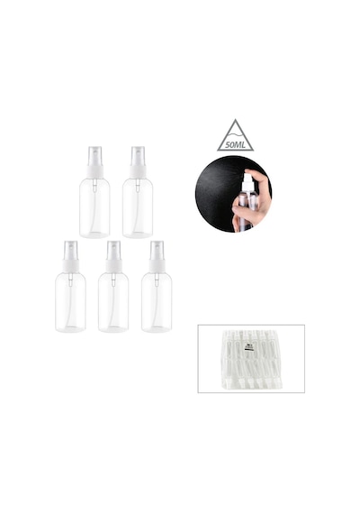 Terrien Özel Seri Mini Şişe Boş Sprey Şişesi - Plastik - 50 Ml - Şeffaf Çok Renkli