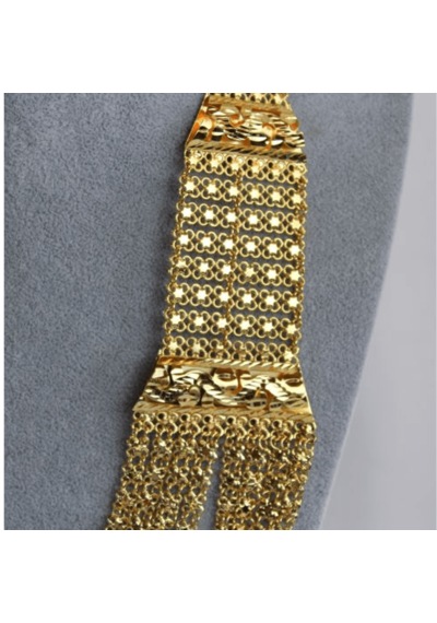 Akıtma Kolye Desenli Katmanlı Is Iltılı I Mitasyon Altın Kolyee655 01 - Gold